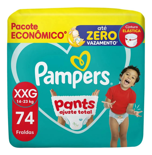 Fralda pants ajuste total tamanho xxg 74 unidades pampers