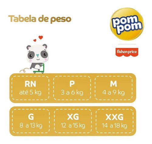 Fralda Pom Pom Protek XG Proteção de Mãe com 60 Unidades