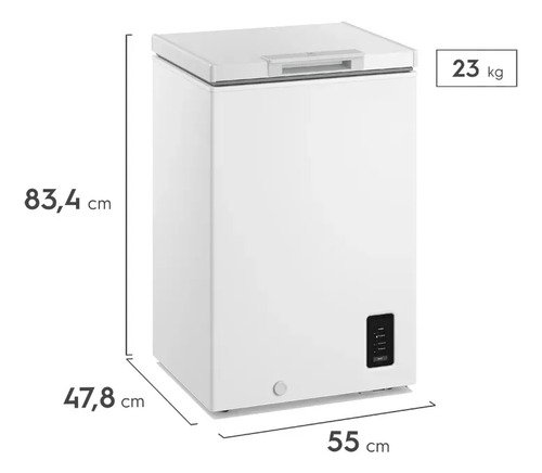 Freezer Horizontal Electrolux 95L Inverter Bivolt Uma Porta Branco (HB100) Bivolt