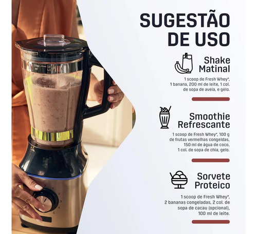 Fresh Whey DUX 900g Chocolate Belga e Avelã Pote Natural