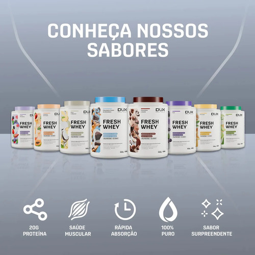 Fresh Whey DUX 900g Chocolate Belga e Avelã Pote Natural