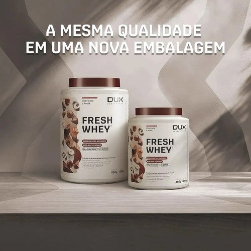Fresh Whey DUX 900g Chocolate Belga e Avelã Pote Natural