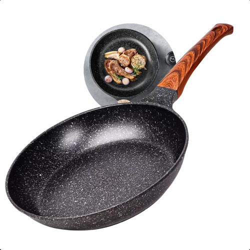 Frigideira ceramica antiaderente grande 24cm para fogao a ga