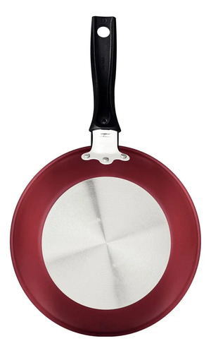 Frigideira Tramontina Turim em Alumínio com Revestimento Interno e Externo em Antiaderente Starflon Max Vermelha 26 cm 1,8 L