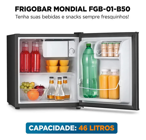 Frigobar 46L Mondial 127V - FGB-01-B50 - Preto