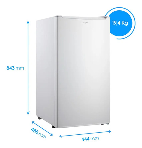 Frigobar elgin 93 l branco com controle manual e porta rever