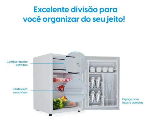 Frigobar Elgin 93 L Branco com Controle Manual e Porta Reversível 127 V