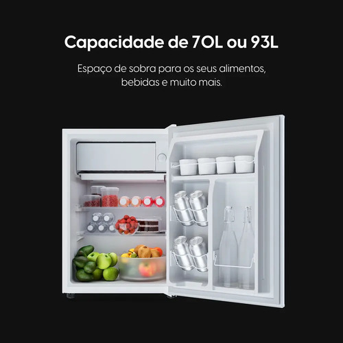 Frigobar Elgin 93 L Branco com Controle Manual e Porta Reversível 127 V