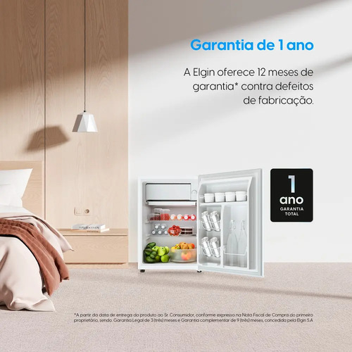 Frigobar Elgin de 47 L Branco com Porta Reversível