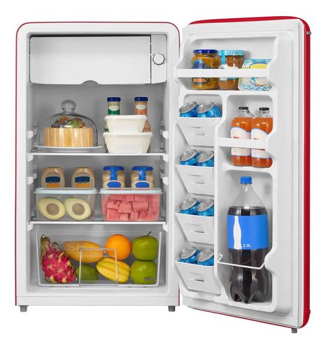 Frigobar Retrô Vermelho 93l Inverter Bivolt Midea Vermelho