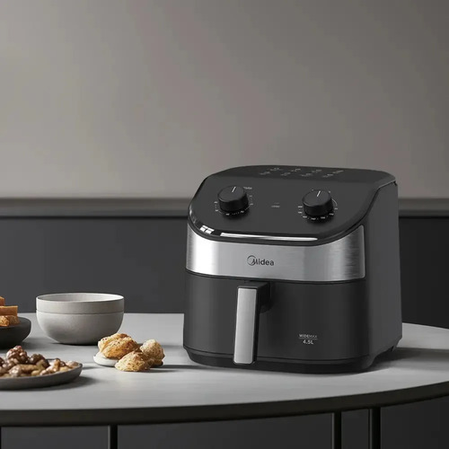 Fritadeira Air Fryer 4,5l Widemax Com Interior De Alumínio 1500w Midea