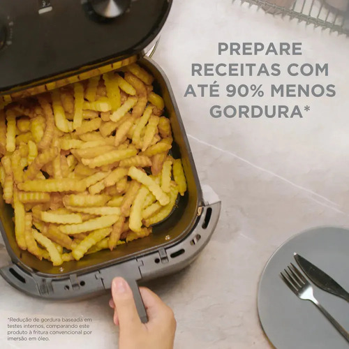 Fritadeira Air Fryer 4,5l Widemax Com Interior De Alumínio 1500w Midea