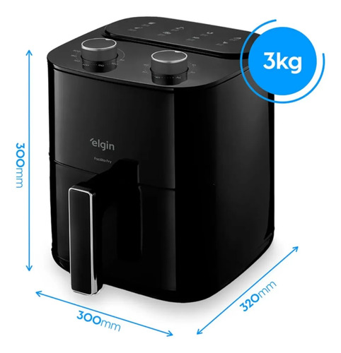 Fritadeira Air Fryer Facilita Fry 3,5litros Preta Elgin