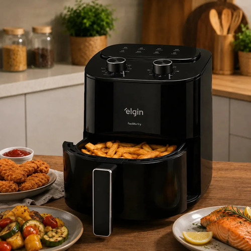 Fritadeira Air Fryer Facilita Fry 3,5litros Preta Elgin