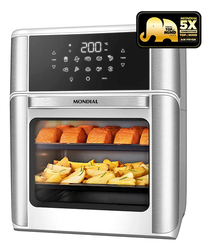 Fritadeira air fryer forno oven 12l mondial 2000w afon 12l 1