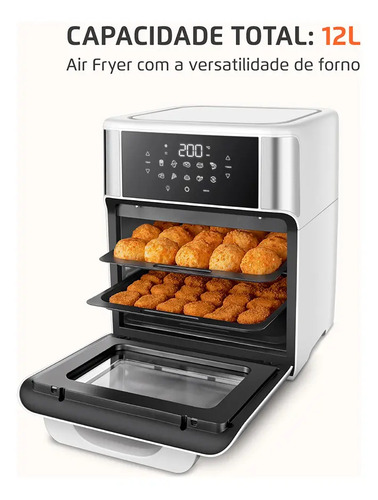 Fritadeira Air Fryer Forno Oven 12L Mondial 2000W - AFON-12L-WI