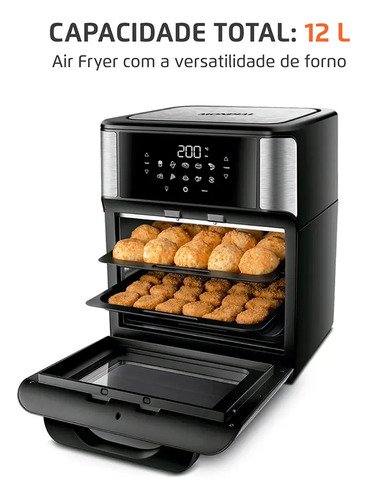 Fritadeira Air Fryer Forno Oven 12L, Mondial, 2000W - AFON-12L-BI