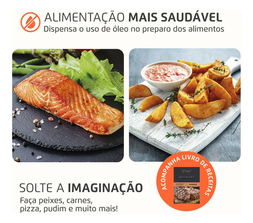 Fritadeira Air Fryer Forno Oven 12L Mondial 2000W - AFON-12L-WI