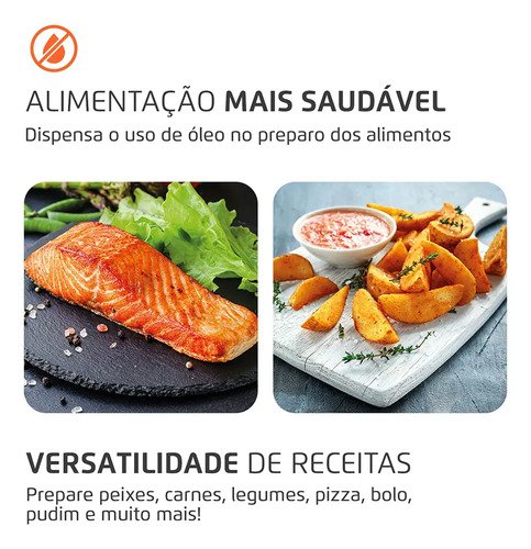 Fritadeira Air Fryer Forno Oven 12L, Mondial, 2000W - AFON-12L-BI