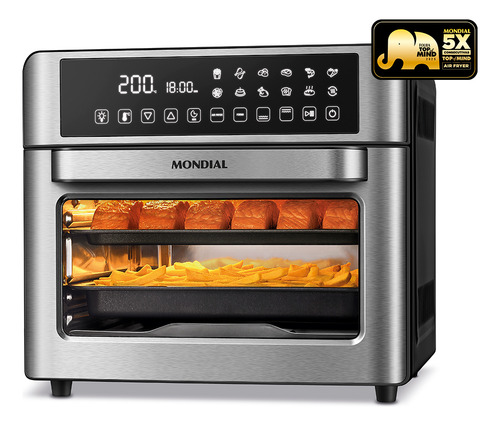 Fritadeira air fryer forno oven digital 25l mondial afo 25l