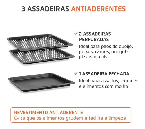 Fritadeira Air Fryer Oven Afon12lfg 12l Digital 2000 Mondial