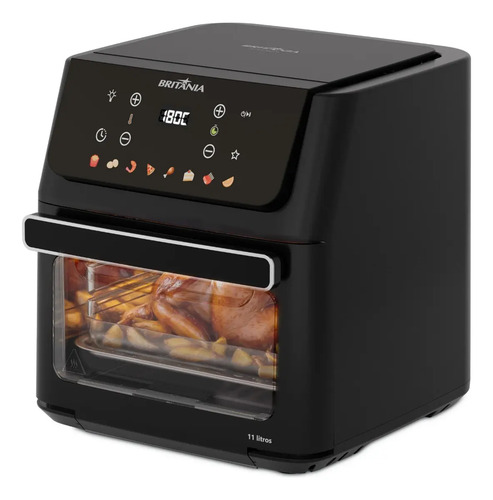 Fritadeira air fryer oven britania 11 litros 8 funcoes 1800w 1