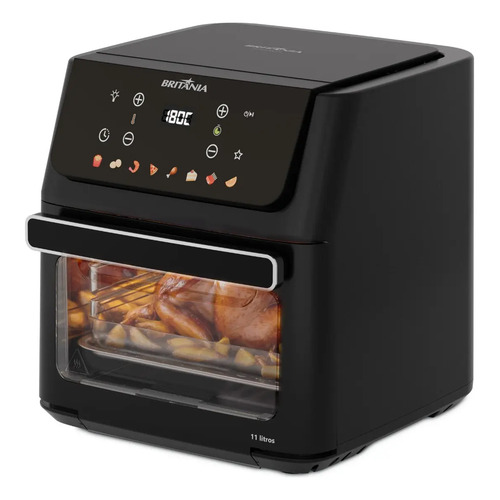 Fritadeira air fryer oven britania 11 litros 8 funcoes 1800w 1