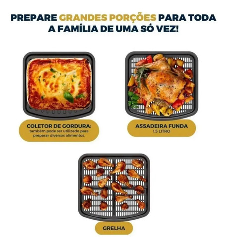 Fritadeira Air Fryer Oven Britânia 11 Litros 8 Funções 1800W BAF11A