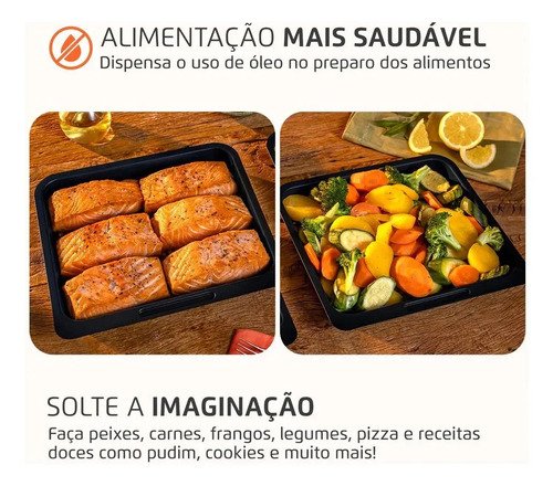 Fritadeira Elétrica AFON-12L-BG Forno Oven 12 Litros Preto Mondial