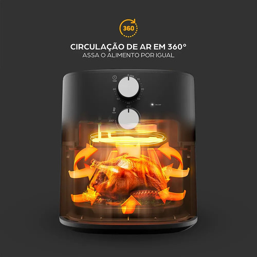 Fritadeira Elétrica Air Fryer Wap Wafg2s 5 Litros Com Revestimento Antiaderente 1500w 220v