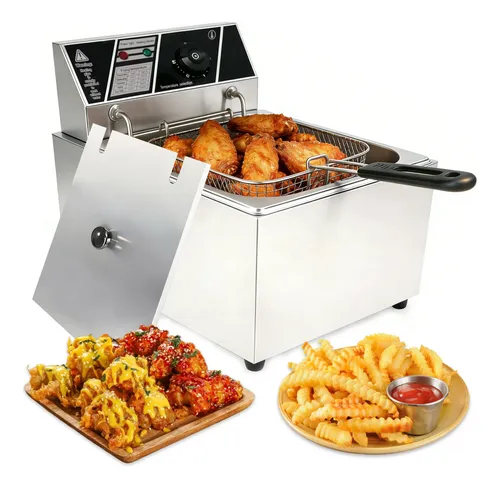 Fritadeira eletrica industrial 10l inox profissional