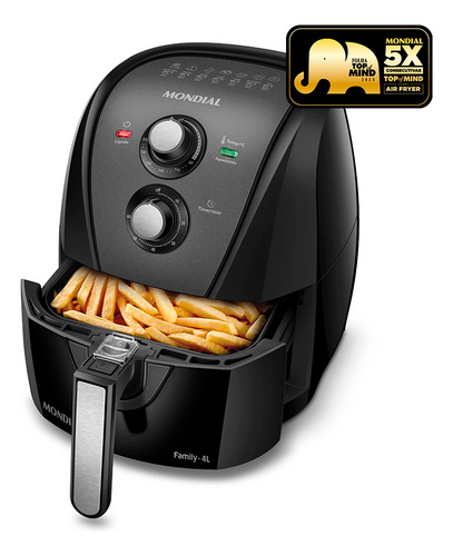 Fritadeira sem oleo air fryer 4l mondial 1500w afn 40 bft