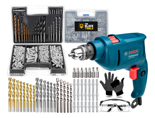 Furadeira de impacto bosch 110v gsb 450 re jogo de brocas