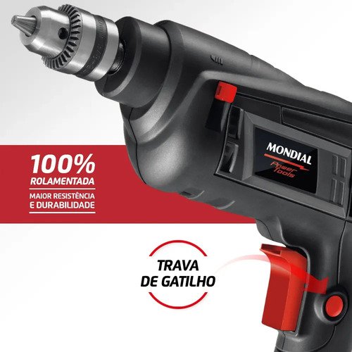 Furadeira De Impacto Fi-09 Mondial Preto 550w