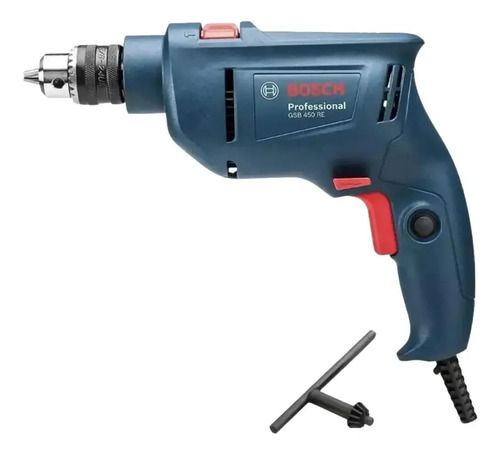 Furadeira Industrial Impacto Rev 450w Gsb 450 Re Bosch + Kit
