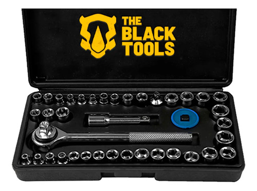Furadeira Parafusadeira De Impacto 2 Baterias 21v 3/8 Com Kit Jogo De Ferramentas 169 Peças Com Maleta The Black Tools