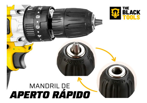Furadeira Parafusadeira De Impacto 2 Baterias 21v + 46 Peças