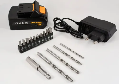 Furadeira Parafusadeira Sem Fio 3/8 Maleta + Kit Ferramentas