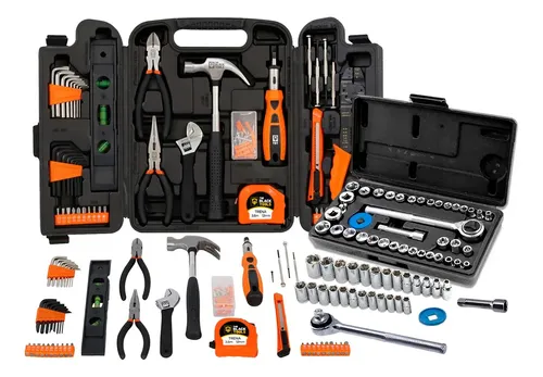 Furadeira Parafusadeira Sem Fio 3/8 Maleta + Kit Ferramentas