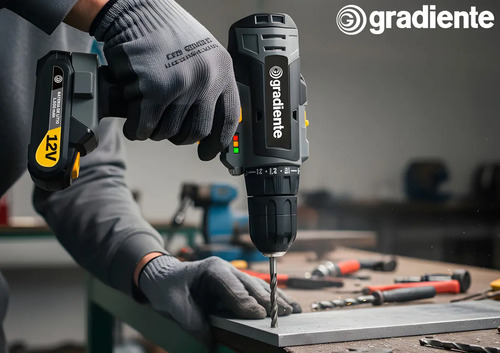 Furadeira Parafusadeira Sem Fio A Bateria Gpb12vd 12v 3/8 10mm Com Maleta E Acessórios Gradiente