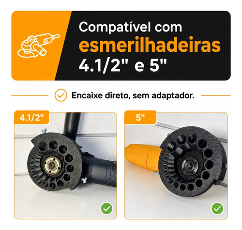 Gabarito Afiador de Broca Marques Impressões 3D Esmerilhadeira 125mm Laranja