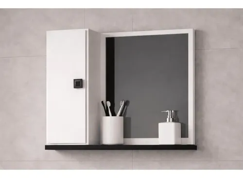 Gabinete Banheiro 60cm Completo Com Cuba E Espelho Onix