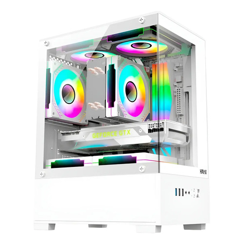 Gabinete gamer hyrax hgb310 mini tower vidro temperado