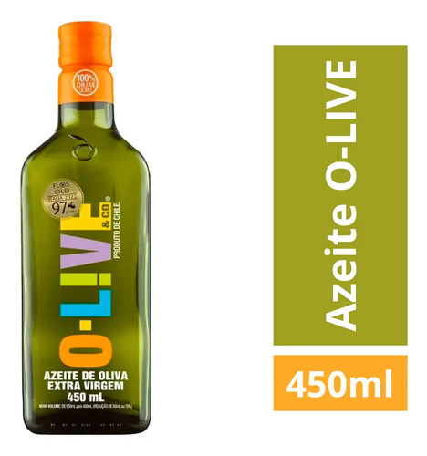 Garrafa azeite extra virgem 450ml o live co