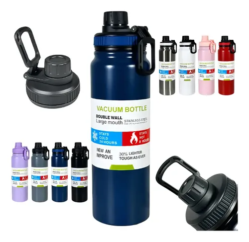 Garrafa termica 800ml frio com isolamento garrafinha treinos