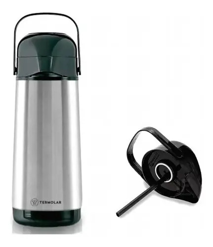 Garrafa Térmica Vidro Lúmina 1,8l Para Café Ou Chá Termolar Cor Cinza