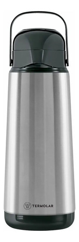 Garrafa Térmica Vidro Lúmina 1,8l Para Café Ou Chá Termolar Cor Cinza