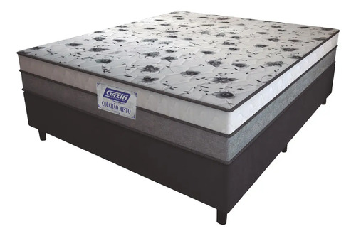 Gazin cama box casal colchao espuma d33 fort 138x188x59cm su