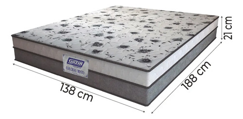 Gazin cama box casal colchão espuma d33 fort 138x188x59cm suporta até 150kg por pessoa