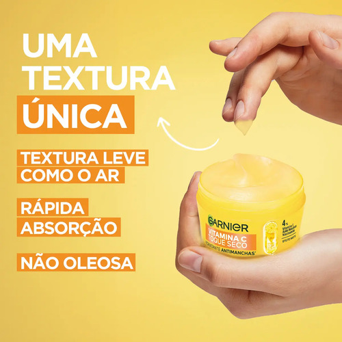 Gel Creme Hidratante Facial Antimanchas Toque Seco com Vitamina C, Controla a Oleosidade e Uniformiza a Pele, Garnier, 85g